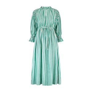 Aloha Wanderwell Dress Wimbledon Stripe with White Honeycomb Hand Smocking Aloha Wanderwell Dress Wimbledon Stripe with White Honeycomb Hand Smocking