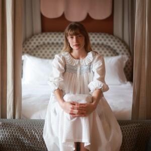 Nightingale Women's Dress Forget Me Not Plumetti with Delphinium Hand Smocking Nightingale Women's Dress Forget Me Not Plumetti with Delphinium Hand Smocking