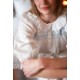 Nightingale Women's Dress Forget Me Not Plumetti with Delphinium Hand Smocking