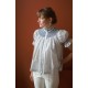 Scholl Blouse Paint Prick Linen with Navy Hand Smocking Edition 57 Scholl Blouse Paint Prick Linen with Navy Hand Smocking Edition 57