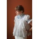 Scholl Blouse Paint Prick Linen with Navy Hand Smocking Edition 57 Scholl Blouse Paint Prick Linen with Navy Hand Smocking Edition 57
